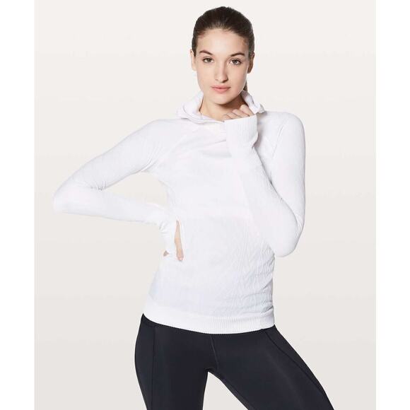 lululemon athletica Tops - Lululemon Rest Less Hoodie White Size 8